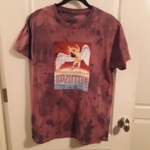 Art Deco Men's Size L Acid Washed Zeppelin T-Shirt
